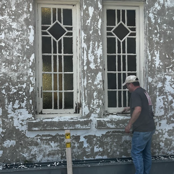 Newlands Pro Painting - Michael working on our historic windows - Painters Near Me