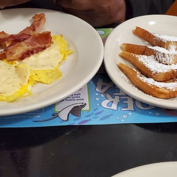 Werner's - Discounted breakfast of bacon, scrambled eggs with pepper jack, and French toast. - Breakfast & Brunch Near Me - Baltimore, Maryland Werner's - Discounted breakfast of bacon, scrambled eggs with pepper jack, and French toast. - Breakfast & Brunch Near Me - Baltimore, Maryland