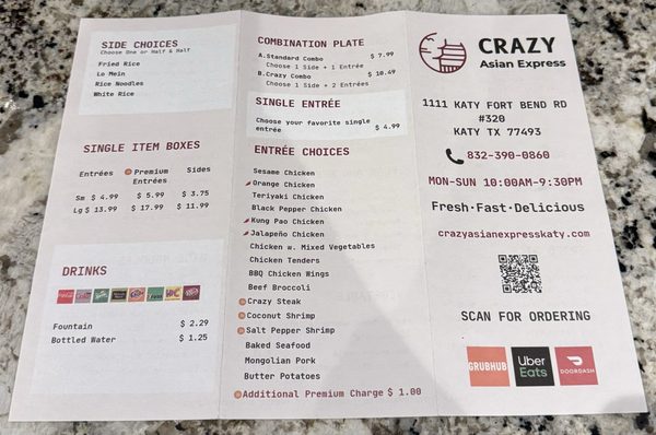 Menu photo 2 Crazy Asian Express Katy, TX Menu photo 2 Crazy Asian Express Katy, TX