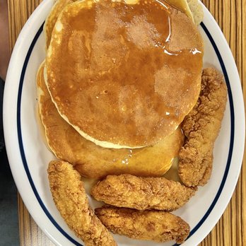 IHOP - Chicken and pancakes with sugar free syrup. - Breakfast & Brunch Near Me - Duluth, Georgia