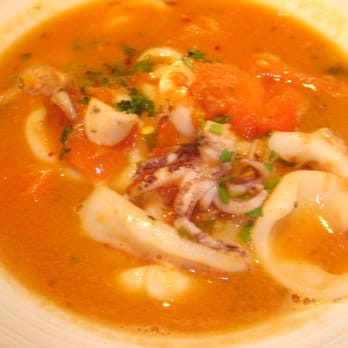 Arancino - Zuppa Piccante di Calamari ($9): Spicy tomato soup with fresh calamari & chunky tomatoes. Wasn't spicy at all. - Italian Near Me - Honolulu, Hawaii Arancino - Zuppa Piccante di Calamari ($9): Spicy tomato soup with fresh calamari & chunky tomatoes. Wasn't spicy at all. - Italian Near Me - Honolulu, Hawaii