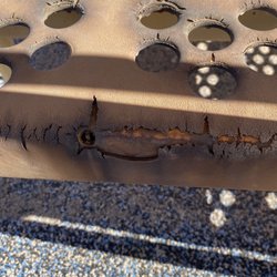 Mountain Vista Park - Cracked and metal showing