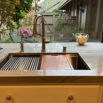 Artistic Stone Works - Gold River kitchen main sink area Allure Quartzite - Countertop Installation Near Me - Lodi, California Artistic Stone Works - Gold River kitchen main sink area Allure Quartzite - Countertop Installation Near Me - Lodi, California