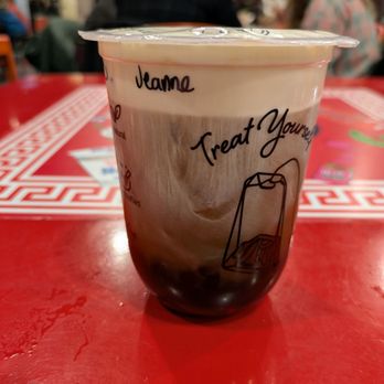 Tea and Milk - Before shaking - Bubble Tea Near Me - New York, New York Tea and Milk - Before shaking - Bubble Tea Near Me - New York, New York
