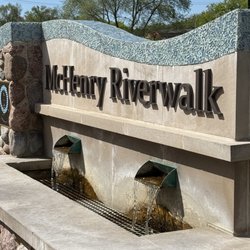 Right along the mchenry river walk