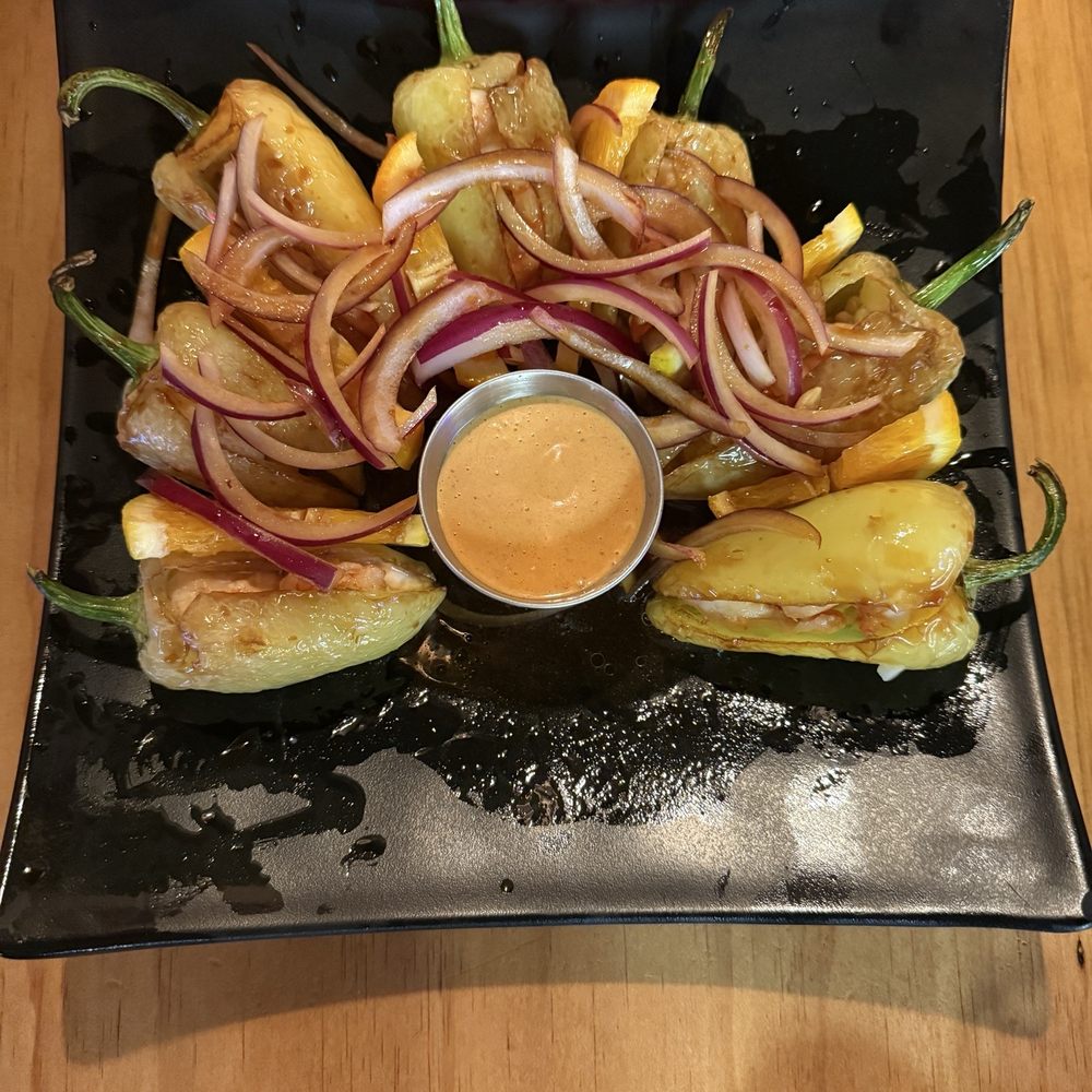 El Tranvia Restaurant - Chili Gueritos with sliced onions and dipping sauce - Mexican Near Me - Coachella, California