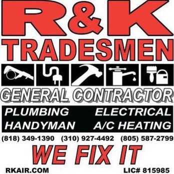 R&K Tradesman - TV WALL WATER HEATER CEILING FANS GARBAGE DISPOSAL NEST THERMOSTAT RING DOORBELL ELECTRIC CAR CHARGER INSTALLATION - Handyman Near Me - Chatsworth, California