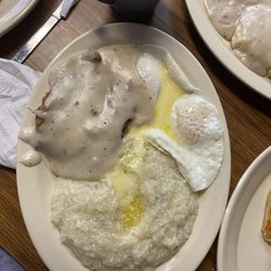 Cindy’s South Pointe Restaurant - Country fried steak, eggs over medium, grits