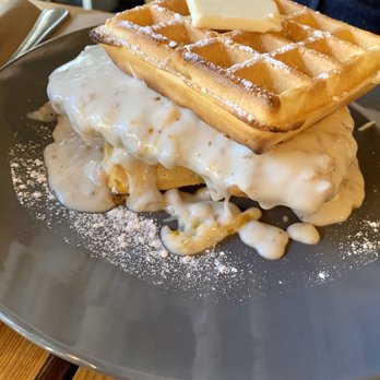 The Hideout Kitchen - Waffle sandwich (with no eggs) - New American Near Me - Lafayette, California