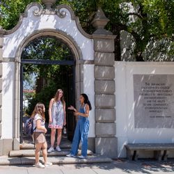 Scripps College - Honnold Gate, one of Scripps College's most recognizable campus landmarks.