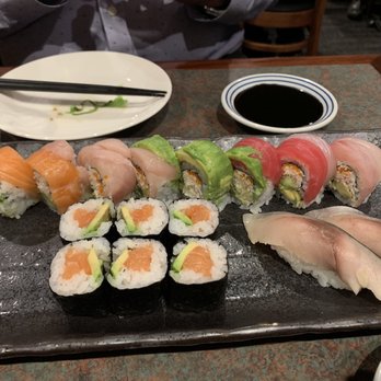 Kirala - nov 2018: rainbow roll + salmon avocado roll + saba nigiri - Sushi Bars Near Me - Berkeley, California