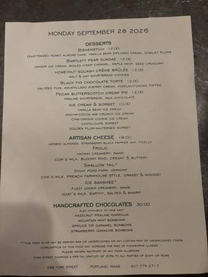 Menu photo 1 Fore Street Portland, ME Menu photo 1 Fore Street Portland, ME