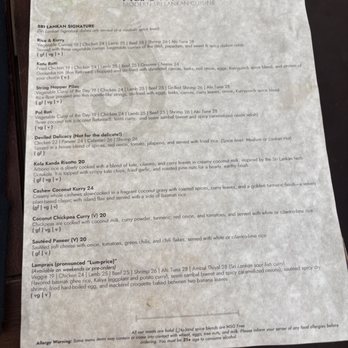 Kurrypinch - Sri Lankan signature dishes menu - Sri Lankan Near Me - Los Angeles, California
