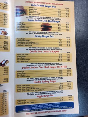 Menu photo 3 Jimbo's Hamburger Palace New York, NY Menu photo 3 Jimbo's Hamburger Palace New York, NY