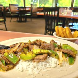 Jonathan's Restaurant - Beef tips over rice
