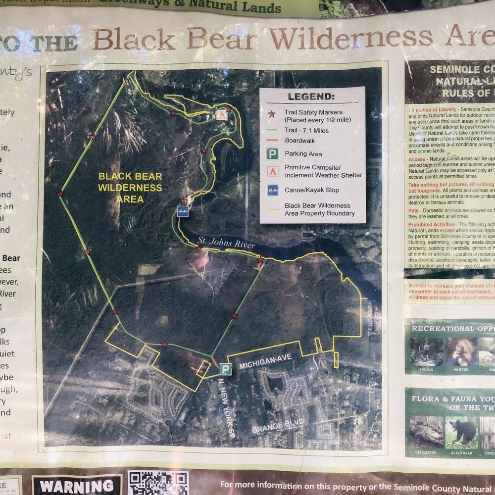 Black Bear Wilderness Area - Map - Hiking Near Me - Sanford, Florida