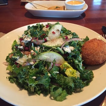 Whiskey Cake - my absolute favorite salad. kale & pomegranate *get it with chicken!* - New American Near Me - Plano, Texas Whiskey Cake - my absolute favorite salad. kale & pomegranate *get it with chicken!* - New American Near Me - Plano, Texas