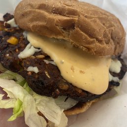 Spicy Black Bean Burger Basket