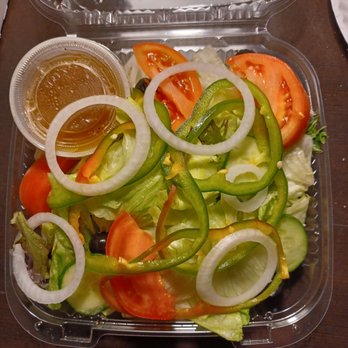 A Slice of Italy - Large house salad for $13.75. It came in 2 containers, hungry family ate 1 already. - Pizza Near Me - Kingston, New York A Slice of Italy - Large house salad for $13.75. It came in 2 containers, hungry family ate 1 already. - Pizza Near Me - Kingston, New York