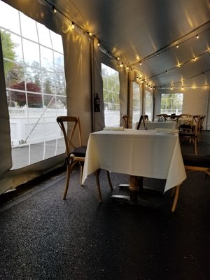 Photo of Savini Restaurant - Allendale, NJ, US. Outdoor dining...huge tent
