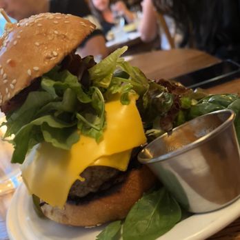 The Old Foundation - Cheeseburger with bacon - Bars Near Me - Kenoza Lake, New York