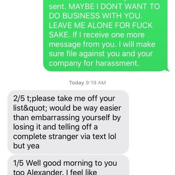 Rapid Insurance - I finally told him to stop contacting me or I will file for harassment - Auto Insurance Near Me - Phoenix, Arizona Rapid Insurance - I finally told him to stop contacting me or I will file for harassment - Auto Insurance Near Me - Phoenix, Arizona
