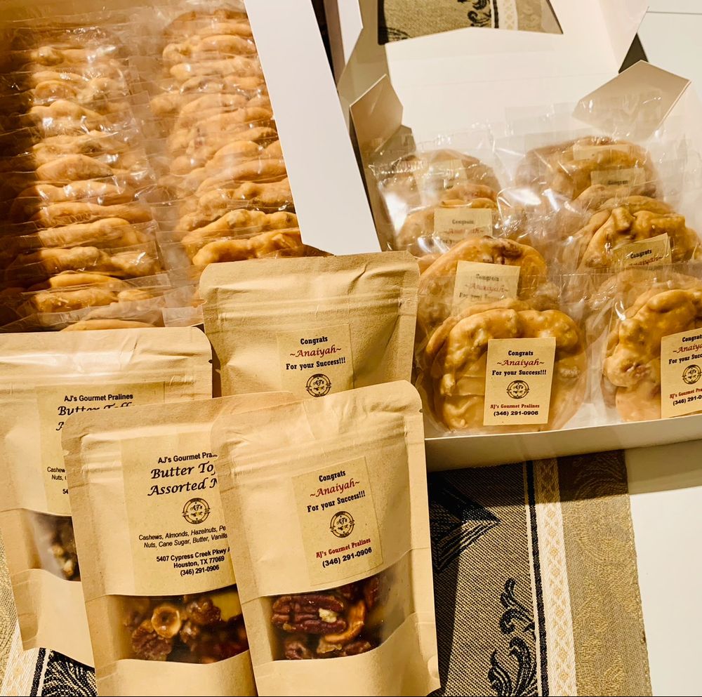 AJ’s Gourmet Pralines Logo