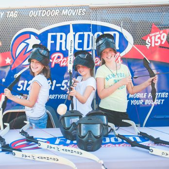 Freedom Fun USA - Archery Tag Birthday Party. Protect Your District! - Outdoor Movies Near Me - Willow Park, Texas Freedom Fun USA - Archery Tag Birthday Party. Protect Your District! - Outdoor Movies Near Me - Willow Park, Texas
