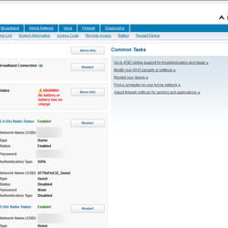DSL Extreme - Gateway home page.  They install a battery if you include the VOIP phone service.  We kept our landline.