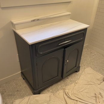 Boyzo Marble & Granite - Marble top with shelf - Countertop Installation Near Me - Hayward, California