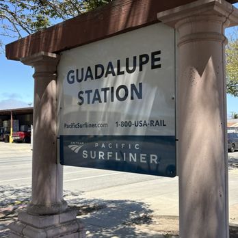 Amtrak Guadalupe Station - New more station station sign - Train Stations Near Me - Guadalupe, California Amtrak Guadalupe Station - New more station station sign - Train Stations Near Me - Guadalupe, California