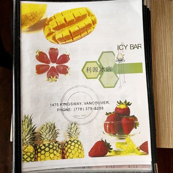 Icy Bar - Menu - Desserts Near Me - Vancouver, British Columbia Icy Bar - Menu - Desserts Near Me - Vancouver, British Columbia