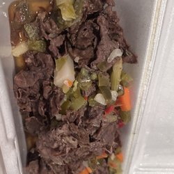 Poor Sam's Italian Beef - Italian beef bowl also went mild on peppers.