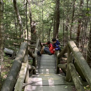 Lost River Gorge - Remember, all these steps you climb down means you have to climb back up that many!! - Parks Near Me - North Woodstock, New Hampshire
