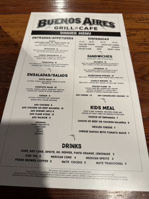Menu photo 2 Buenos Aires Grill and Cafe Little Rock, AR Menu photo 2 Buenos Aires Grill and Cafe Little Rock, AR