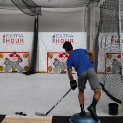 Extra Hour - Sahil Panwar (OHL, London Knights) works on quick release shots adding in some stability & balance work