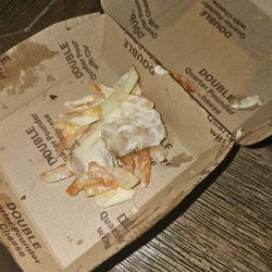 McDonald's - stupid fucks. when ordering a plain cheeseburger and adding mayo i should not have to wipe all this shit off.