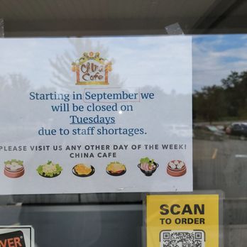 China Cafe - a sign in the window of a chinese restaurant - Chinese Near Me - Manlius, New York