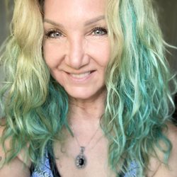 Hair Mafia - Blonde with teal
