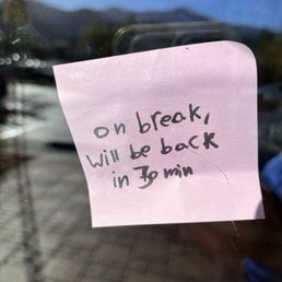 On break note