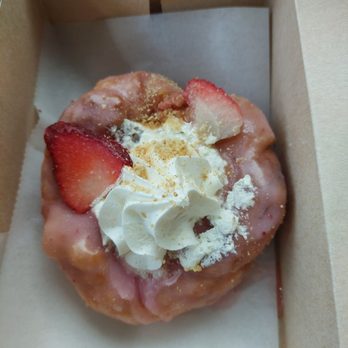 Parlor Doughnuts - Strawberry Shortcake Donuts and a box of assorted. Very good, but pricey! - Donuts Near Me - Miramar Beach, Florida Parlor Doughnuts - Strawberry Shortcake Donuts and a box of assorted. Very good, but pricey! - Donuts Near Me - Miramar Beach, Florida
