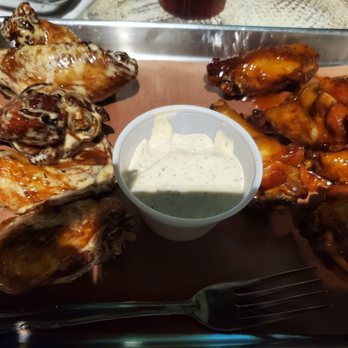 The B.A. Colonial - White BBQ and Sweet Chili Teriyaki wings - New American Near Me - Louisville, Kentucky The B.A. Colonial - White BBQ and Sweet Chili Teriyaki wings - New American Near Me - Louisville, Kentucky