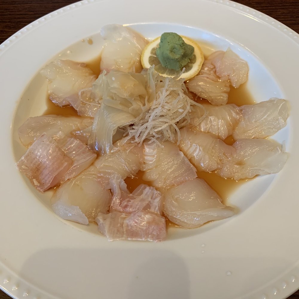 Sushi Nami - Flounder with ponzu sauce - Sushi Bars Near Me - Suwanee, Georgia Sushi Nami - Flounder with ponzu sauce - Sushi Bars Near Me - Suwanee, Georgia