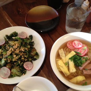 Star Noodle - LEFT: Brussel Sprouts (super delicious! a must order if they are serving it) RIGHT: Saimin. - Asian Fusion Near Me - Lahaina, Hawaii Star Noodle - LEFT: Brussel Sprouts (super delicious! a must order if they are serving it) RIGHT: Saimin. - Asian Fusion Near Me - Lahaina, Hawaii
