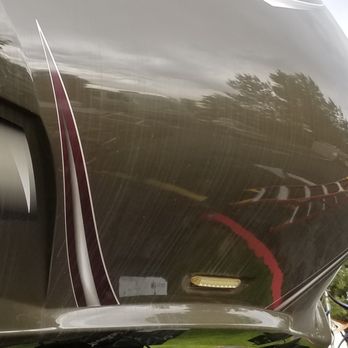 Grime N Shine Mobile Detailing - You can see the oxidation and white streaks on the front cap. - Auto Detailing Near Me