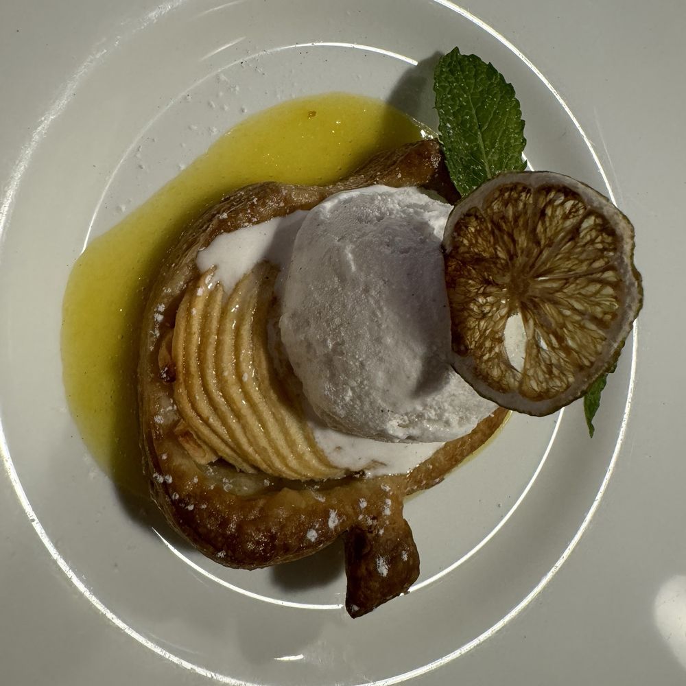 La Brochette - Dessert of apple and vanilla ice cream - Steakhouses Near Me - New York, New York La Brochette - Dessert of apple and vanilla ice cream - Steakhouses Near Me - New York, New York
