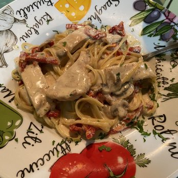 Naples Pizza & Restaurant - Chicken, shrooms, tommatoes and cream sauce. - Pizza Near Me - Barnegat, New Jersey
