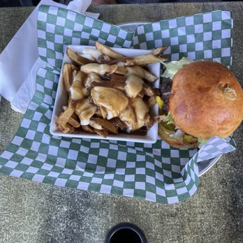 Governor's Pub & Eatery - Hamburger with a side of poutine. - Pubs Near Me - Sydney, Nova Scotia Governor's Pub & Eatery - Hamburger with a side of poutine. - Pubs Near Me - Sydney, Nova Scotia