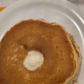 Denny's - Pancakes on dirty plate - American Near Me - Buena Park, California Denny's - Pancakes on dirty plate - American Near Me - Buena Park, California