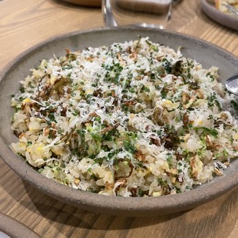Ernest - Brussel sprouts version of the staple rice dish - New American Near Me - San Francisco, California